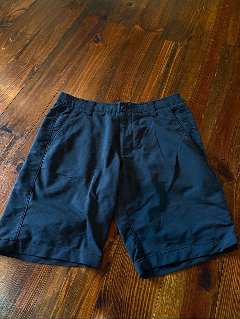 Under Armour Navy Flat Front Performance Shorts